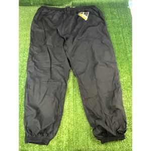 Vintage Pittsburgh Penguins NHL Color Works Track Pants Black Mens 3XL Nylon